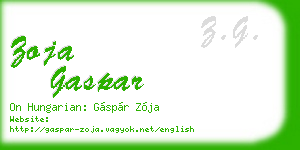 zoja gaspar business card